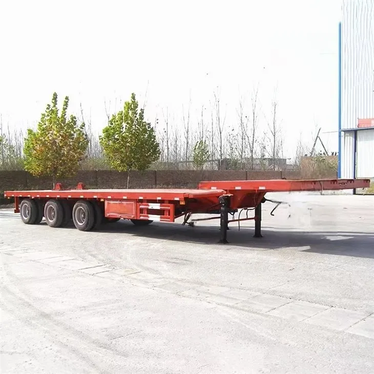 3 Axles Flatbed Extendable Trailer